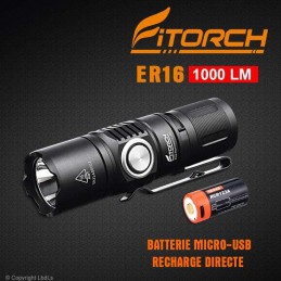Lampe de poche ER16 - 1000...