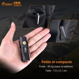 Lampe de poche ER20 noire -...